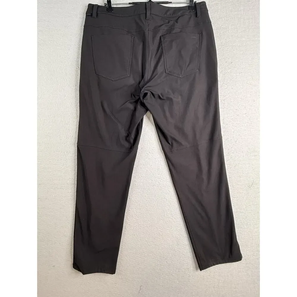 Lululemon Mens ABC Classic Fit 5 Pocket Pants Sz 36‎ x 31 Black Golf Office City